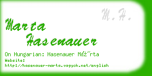 marta hasenauer business card